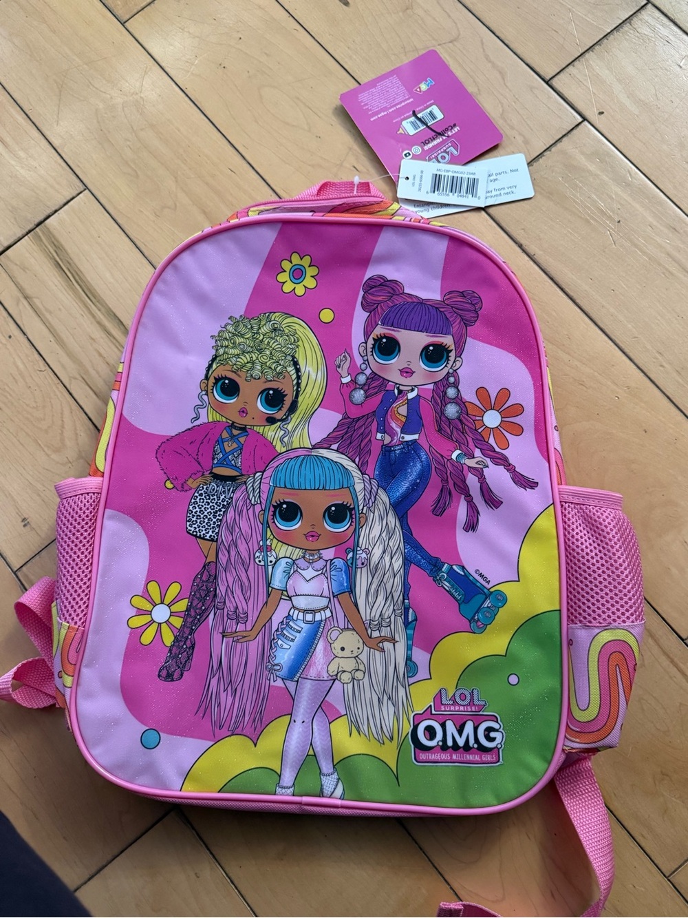 L.O.L. Surprise! Bright Pink & Green OMG Character Kids Backpack